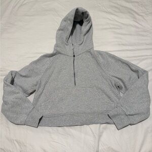 lululemon athletica Light Gray Hooded Half-Zip Pullover, Size XS/S